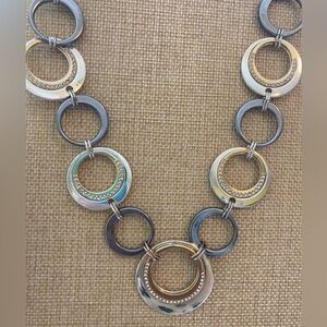 Nine West 2 Tone‎ Circle Link Necklace